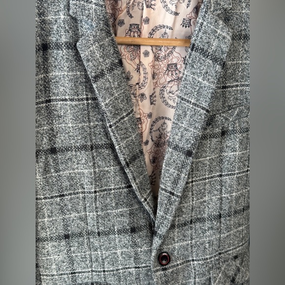 Sod Grey Plaid Knit Blazer - Picture 5 of 9